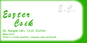 eszter csik business card